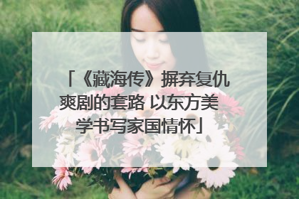 《藏海传》摒弃复仇爽剧的套路 以东方美学书写家国情怀
