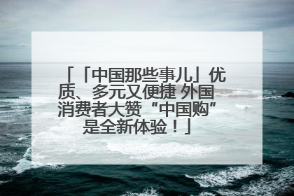 「中国那些事儿」优质、多元又便捷 外国消费者大赞“中国购”是全新体验！