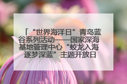 “世界海洋日”青岛蓝谷系列活动——国家深海基地管理中心“蛟龙入海 逐梦深蓝”主题开放日活动成功举办