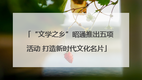 “文学之乡”昭通推出五项活动 打造新时代文化名片