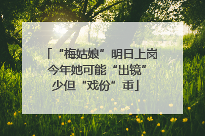 “梅姑娘”明日上岗 今年她可能“出镜”少但“戏份”重