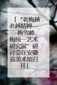 “老梅越老越精神——梅雪峰、梅纯一艺术研究展”研讨会在安徽省美术馆召开