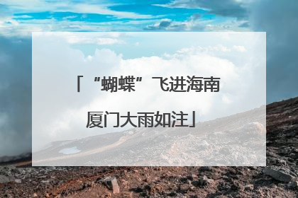 “蝴蝶”飞进海南 厦门大雨如注