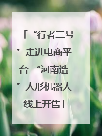 “行者二号”走进电商平台 “河南造”人形机器人线上开售