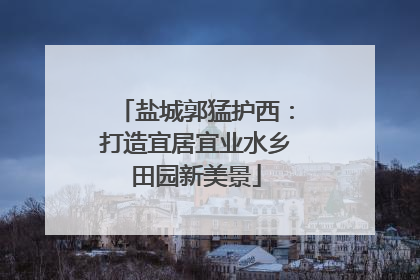 盐城郭猛护西：打造宜居宜业水乡田园新美景