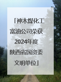 神木煤化工富油公司荣获2024年度陕西省国资委文明单位