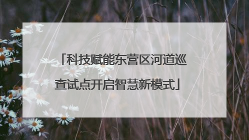 科技赋能东营区河道巡查试点开启智慧新模式
