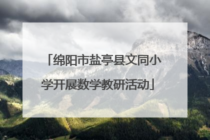 绵阳市盐亭县文同小学开展数学教研活动
