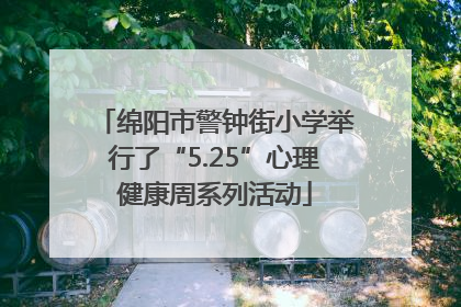 绵阳市警钟街小学举行了“5.25”心理健康周系列活动