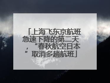 上海飞东京航班急速下降的第二天，“春秋航空日本”取消多趟航班