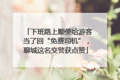 下班路上顺便给游客当了回“免费司机”，聊城这名交警获点赞