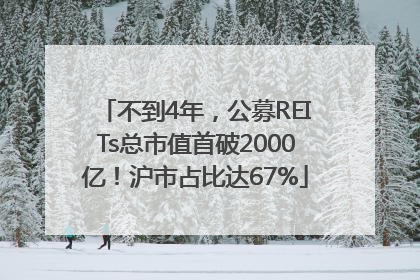 不到4年，公募REITs总市值首破2000亿！沪市占比达67%