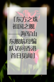 东方之珠 祖国之舰——海军山东舰航母编队访问香港首日见闻