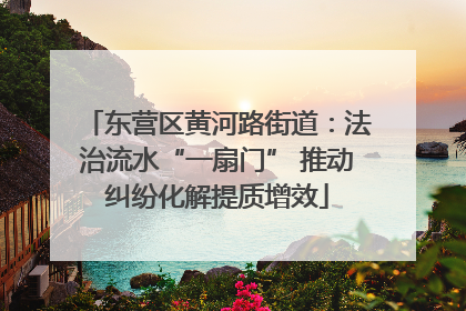 东营区黄河路街道：法治流水“一扇门” 推动纠纷化解提质增效