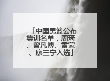 中国男篮公布集训名单，周琦、曾凡博、雷蒙、廖三宁入选