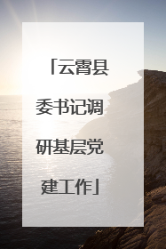云霄县委书记调研基层党建工作