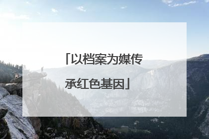 以档案为媒传承红色基因