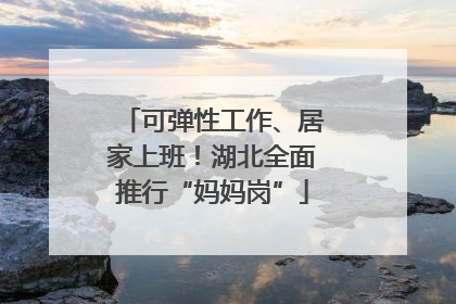 可弹性工作、居家上班！湖北全面推行“妈妈岗”