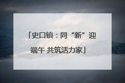 史口镇：同“新”迎端午 共筑活力家