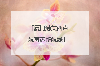 厦门港美西直航再添新航线