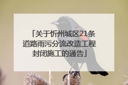 关于忻州城区21条道路雨污分流改造工程封闭施工的通告
