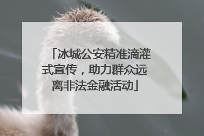 冰城公安精准滴灌式宣传，助力群众远离非法金融活动