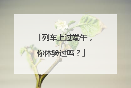 列车上过端午，你体验过吗？