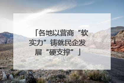 各地以营商“软实力”铸就民企发展“硬支撑”