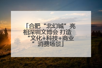合肥“北幻城”亮相深圳文博会 打造“文化+科技+商业”消费场景