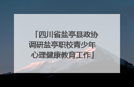 四川省盐亭县政协调研盐亭职校青少年心理健康教育工作