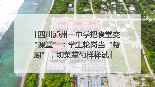 四川泸州一中学把食堂变“课堂”：学生轮岗当“帮厨”，切菜掌勺样样试
