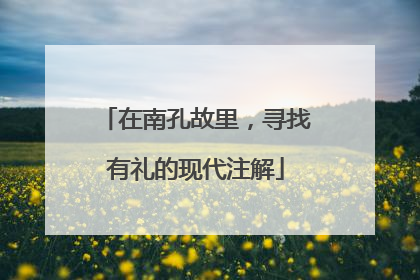 在南孔故里，寻找有礼的现代注解