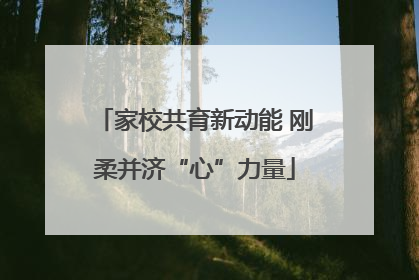 家校共育新动能 刚柔并济“心”力量
