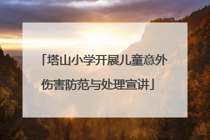 塔山小学开展儿童意外伤害防范与处理宣讲