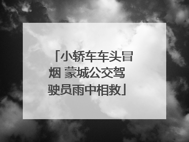 小轿车车头冒烟 蒙城公交驾驶员雨中相救