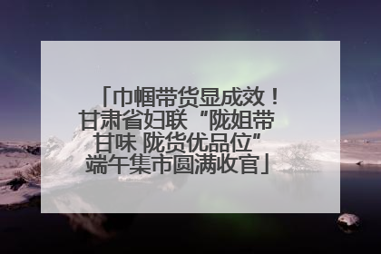 巾帼带货显成效！甘肃省妇联“陇姐带甘味 陇货优品位”端午集市圆满收官