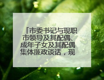 市委书记与现职市领导及其配偶、成年子女及其配偶集体廉政谈话，现场签承诺书