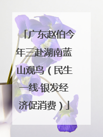 广东赵伯今年三赴湖南蓝山观鸟（民生一线·银发经济促消费）