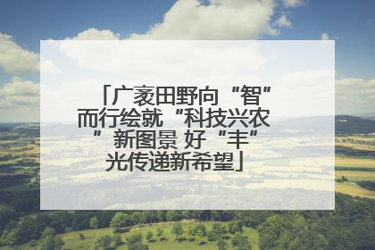 广袤田野向“智”而行绘就“科技兴农”新图景 好“丰”光传递新希望