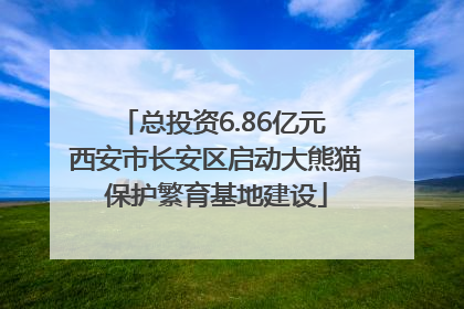 总投资6.86亿元 西安市长安区启动大熊猫保护繁育基地建设