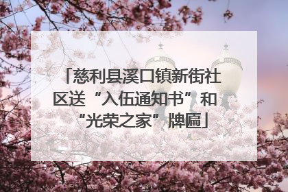 慈利县溪口镇新街社区送“入伍通知书”和“光荣之家”牌匾