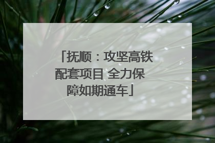 抚顺：攻坚高铁配套项目 全力保障如期通车
