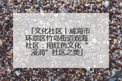 文化社区丨威海市环翠区竹岛街道观海社区：用红色文化“浸润”社区之美