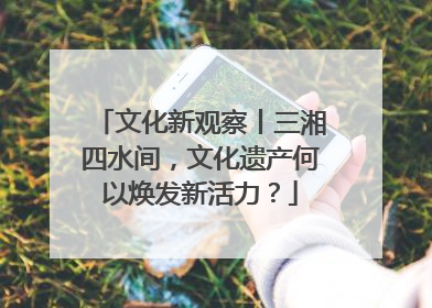 文化新观察丨三湘四水间，文化遗产何以焕发新活力？