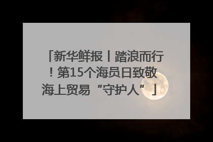 新华鲜报丨踏浪而行！第15个海员日致敬海上贸易“守护人”