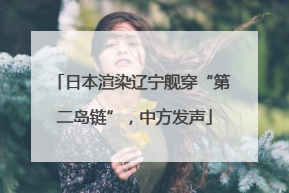 日本渲染辽宁舰穿“第二岛链”，中方发声