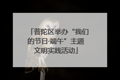 普陀区举办“我们的节日·端午”主题文明实践活动