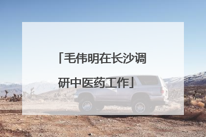 毛伟明在长沙调研中医药工作