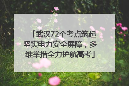 武汉72个考点筑起坚实电力安全屏障，多维举措全力护航高考