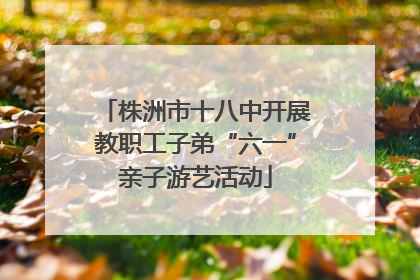 株洲市十八中开展教职工子弟“六一”亲子游艺活动